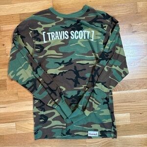 Travis Scott‎ X Diamond Supply Co. Camo Long Sleeve Shirt. Size M